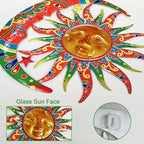 Limygus Colorful Metal Sun Moon Stars Wall Art, Indoor Outdoor Decor for Patio Garden Bedroom - Image 5