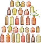 Yaomiao 30 Pcs Glass Bud Vases Centerpieces, Orange Yellow Series by Yaomiao