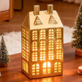DN DECONATION Christmas Village House Decorations Lighted, House Decor by DNDECONATION