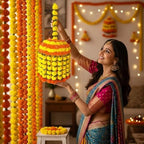 LoveNspire Jumbo Artificial Marigold Flowers Jumbo Jhoomar Indian Themed Party Decorations Wedding Diwali Navratri Puja Decor Day of the Dead Dia De Los Muertos Ofrenda Mexican Fiesta Halloween - Image 4