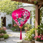 LUOZZY Chinese Hanging Lantern Diamond Paper Lantern Rose Red Home Decor - Image 6