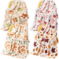 4 Pack Fall Throw Blankets Bulk 50 x 60 Autumn Flannel Blanket by Unknown