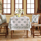 ISAENNE Designer French Elegant Square Large Tablecloth,67"x67" - Image 3