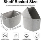 3 Pack Woven Baskets,Storage Baskets for Shelves with Handles - Image 2