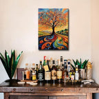 Large Abstract Tree of Life Canvas Wall Art Colorful Graffiti Tree Decor painting Pictures Modern Landscape Trees Posters Prints for living room Bathroom Bedroom Office Hallway Home Decoration - Image 7