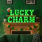 Aurelema Sukkot Large LED Letter Sign LED Lights, Lucky Charm, 8.27 Inches - Image 6