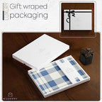 Set of 4 Heat Resistant Country Farmhouse Placemats for Dining Table with Free Set of 4 Matching Drink Coasters Rustic Vintage Design 16 x 12 Inches Cork Backed Hard Placemats/Blue Plaid - Image 6