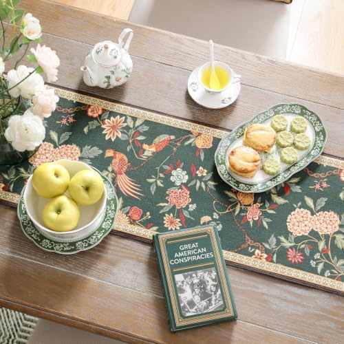 ISAENNE Designer Vintage Linen Table Runner,87"x12"-Mitchell - Image 4
