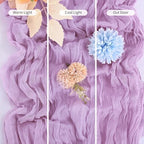 16 Pack Lavender Table Runner 10FT Cheesecloth Table Runner Boho Gauze Table Runners Long Rustic Sheer Fabric Table Runners for Wedding Party Bridal Shower Farmhouse & Home Decor - Image 3