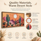 flangairy 24x12 Inch Cactus Macrame Wall Art, Southwestern Desert Decor - Image 3
