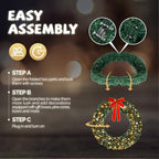 VINGLI 60" Large Pre Lit Outdoor Christmas Wreath with 220 LED Lights - Image 4