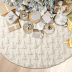 Civaner 48in Beige Tree Christmas Tree Skirt Faux Fur - Image 3