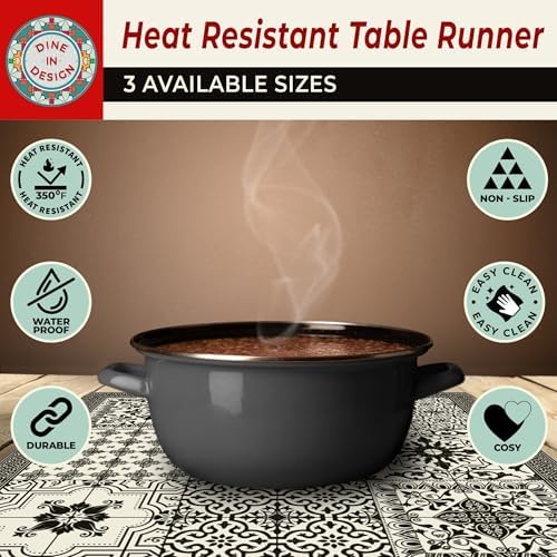 Heat Resistant Table Runner, 39 x 12 Inch - Nobility Design - Image 5