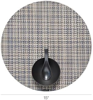 Chilewich Basketweave Placemats, Woven Round Placemats Set of 4 - Image 2