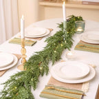 Valery Madelyn 6 Ft Artificial Norfolk Pine Garland for Mantle, Real Tough Christmas Cedar Garland with Light, Lighted Winter Pine Branches for Home Stairs Fireplace Table Indoor Outdoor Holiday Decor - Image 3