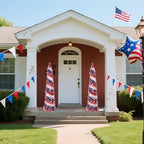 4th of July Decorations, 5FT Patriotic Pop up Pencil Collapsible Artificial Tree, for Independence Day Memorial Indoor Outdoor Home Decor, Red Blue White - Image 6