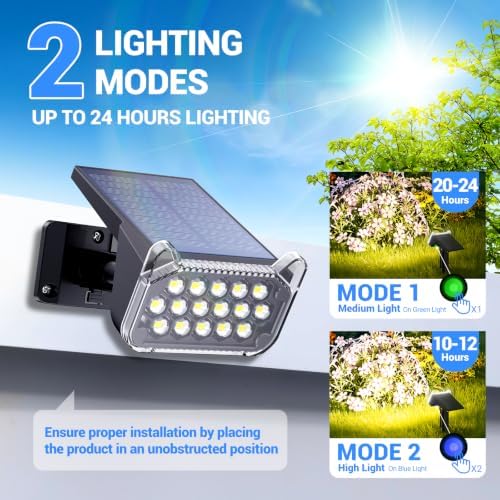 Solar Spot Lights Outdoor Waterproof, Super Bright Focused Beam Spotlights - Image 4