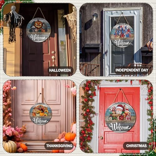 Yousoontic Interchangeable Welcome Sign,Retro Color,Grain Welcome - Image 6