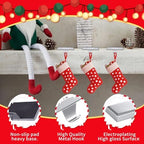 Oleitodh 8 Pack Metal Silver Christmas Stocking Holders for Mantle Heavy Duty Stocking Hangers Stocking Hook Christmas Ornaments for Counter Tables Window Fireplace Mantle Decoration - Image 4
