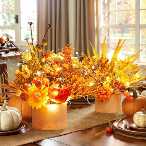 2 Pack Thanksgiving Centerpiece Fall Table Flower - Image 7