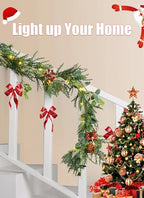 Christmas Garland with Lights, 6 Feet Prelit Garland, Battery Operated - Image 5