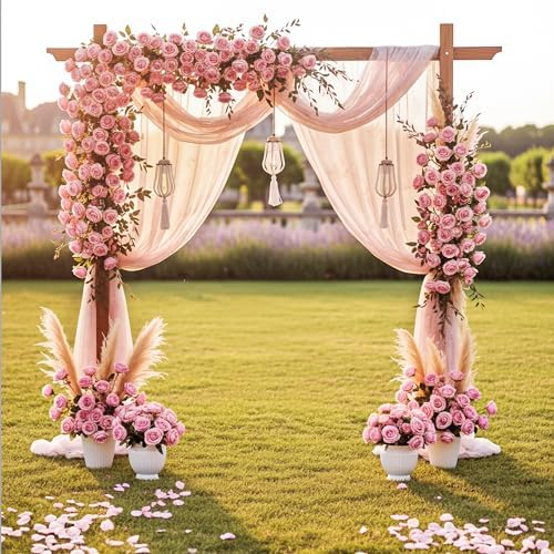 Auihiay 104PCS Pink Roses, Realistic Silk Velvet Pink Artificial Flowers - Image 5