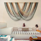 Macrame Wall Hanging Large Boho Wall Decor Yarn Wall Art Tapestry 57"W*31"L - Image 3