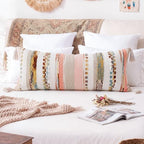 PANOD Boho Long Lumbar Throw Pillow Cover 14 x 36 Red Brown, Chenille Morocan Extra Long Pillow Case Cover, Decorative Long Pillow for Bed Couch Sofa Farmhouse - Image 2