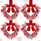 Hoteam 4 Pcs 9 Inch Mini Valentine's Day Love Rattan Wreaths by Hoteam