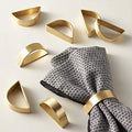 Cuff Brushed Gold Napkin Rings Set of 30, Modernist Napkin Ring Holder for Wedding, Banquet, Metallic Adornment for Table Settings, Glossy Serviette Buckles Decor by wonlex