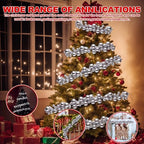 2 Pcs 9 ft Christmas Ball Ornament Garland, Silver - Image 3