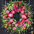 Spring Wreaths for Front Door, 26" Large Spring Summer Easter Wreaths, 2Pcs by Waipfaru