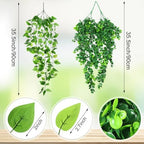 Hoteam 12 Pcs Artificial Hanging Greenery Plants, Pothos, Eucalyptus - Image 2