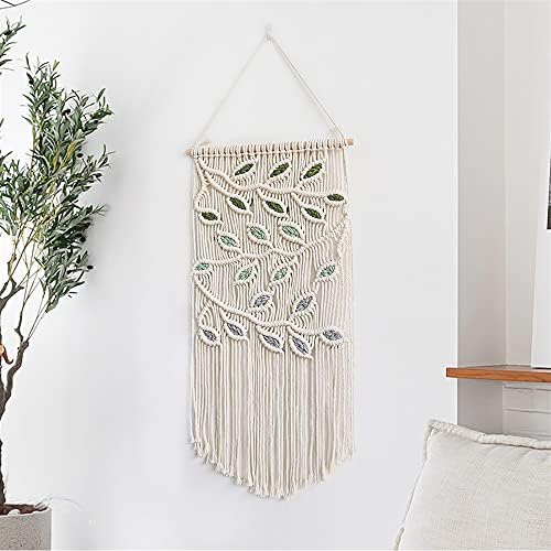 BMIDRUT Macrame Hanging Tapestry Boho Hand Woven Tapestries Dream Catchers Boho Wall Art Decor Home Wall Decor Wall Pediment 16x30 Inch by BMIDRUT