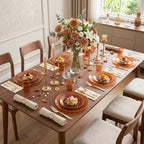 Rubtlamp 175 Pcs Plastic Dinnerware Set (25 Guests), Amber And Gold Plastic Plates, Hammered Party Plates Set Include Dinner Plates, Dessert Plates, Cups, Cutlery Set And Napkins for Wedding And Party - Image 7