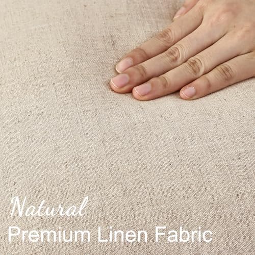 decorUhome Linen Fringe Natural Beige Throw Pillow Covers 12x20 Set of 2 - Image 3
