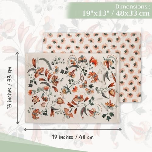 Maison d' Hermine Placemats Set of 4 Reusable 100% Cotton (13"x19") - Image 4