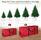 Christmas Tree Storage Bag, 9 ft, 600D Oxford, PURE RED - Image 3