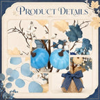 Yinder 2 Pack 18" Blue White Fall Pumpkin Tree with LED Lights Decor - Image 3