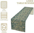 William Morris Bird Table Runner for Table Decor, Art Rustic Flower Style Bird Botanical Floral Vintage Printed for Kitchen Dining Room Farmhouse Party Holiday Decorate 13" x 120" - Image 2