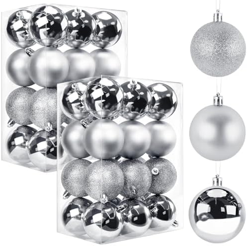 TranquilBliss Christmas Ball Ornaments, 48-Pack, 2.5-Inch, Sliver by Unknown