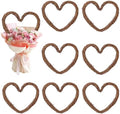 8 Pcs 10 Inch Heart Shaped Natural Grapevine Wreath Set, Hand-Woven Vine Branch Wreaths for DIY Crafts, Christmas Decorations, Home & Event Styling by KUKLIPJIM