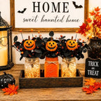 Lighted Halloween Table Centerpiece, Pumpkin Mason Jar Decorations for Home - Image 5