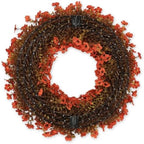 24 Inch Fall Wreaths for Front Door, Autumn Floral Outdoor Wreath - Image 3