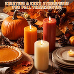 Retisee 3 Pcs 6/8/12" Fall Flameless LED Candles Decorations for Home - Image 5