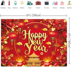 Chinese New Year 2027 Backdrop 8x6FT Red Lantern Traditional Happy Lunar New Year Photography Background Chinese Spring Festival Party Decorations Supplies Photo Props - Image 6