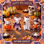 Thyle 4 Pcs Halloween Mouse Figurines Decorations Cute Spooky Table Decor - Image 3