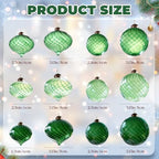 12Pcs Glass Christmas Balls for Christmas Tree - Image 2