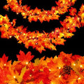 Fall Decorations for Home 9FT Plug in Fall Garland with Lights Halloween Decorations 50 Orange Bulbs, Connectable Fall Lights for Indoor Outdoor Halloween Harvest Thanksgivings Decorations(3 Packs) by DIRNUN