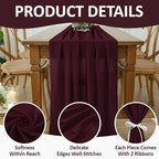 MDS Pack of 12 | Burgundy | 10ft Chiffon Table Runner 29x120 Inches Long Romantic Rustic Sheer Gauze Runner for Wedding Bridal Shower Birthday Banquets Engagement Spring Easter Boho Decorations - Image 5